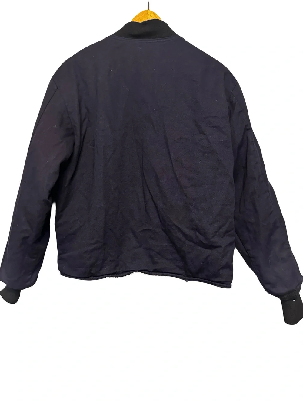 Bulwark FR Navy Blue Midweight Jacket Size Medium Workwear Winter Canvas Casual